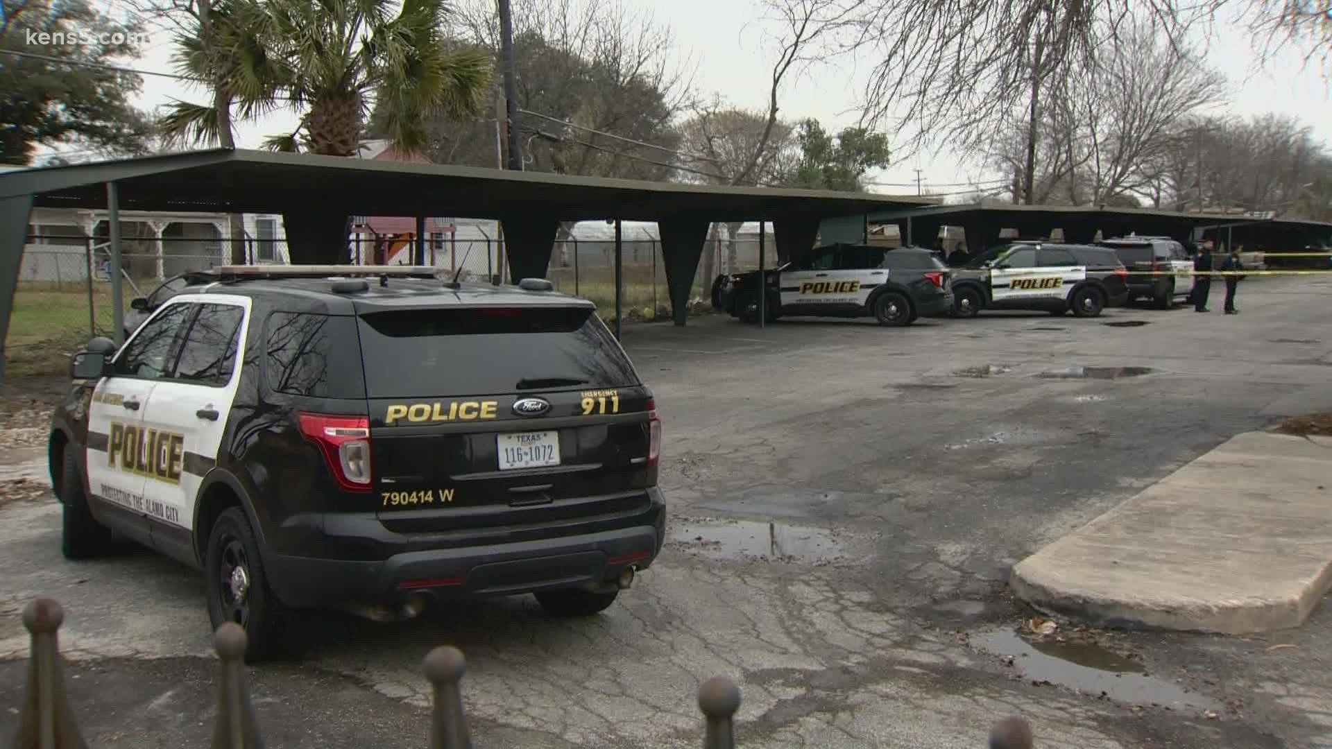 A person saw what appeared to be a body lying in a parking space at an apartment complex.