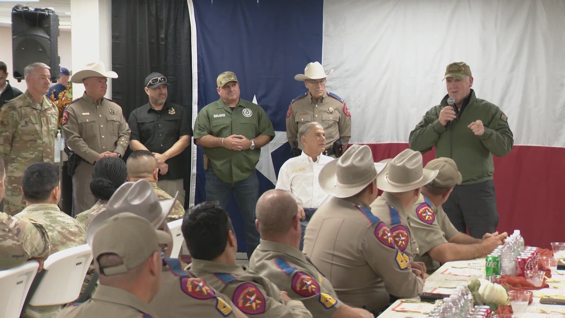 Border Czar Tom Homan spoke to troops and troopers Tuesday afternoon.