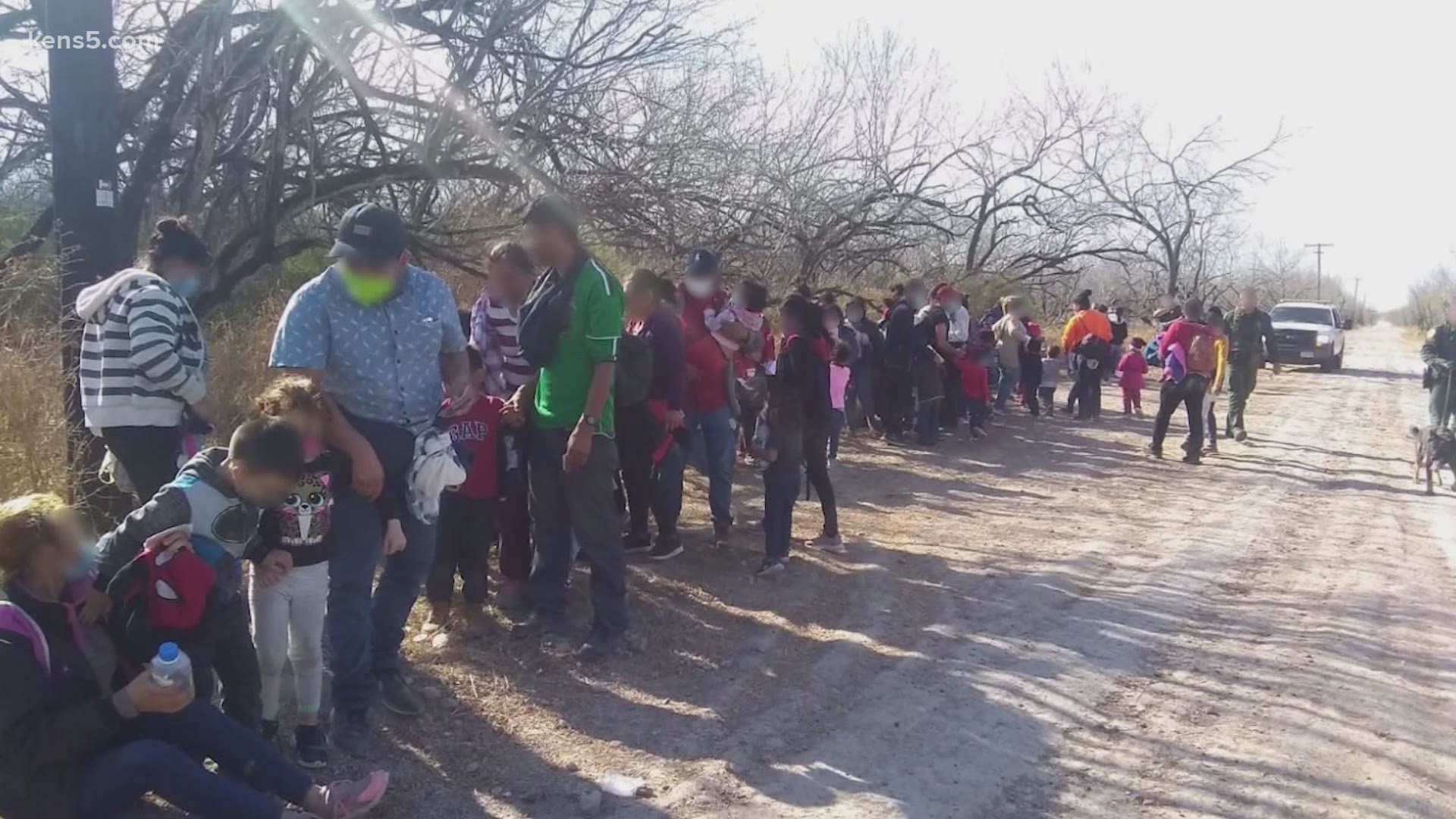 Border security officials say 100,000 migrants were encountered at the southern border in February, up from 74,000 in December.