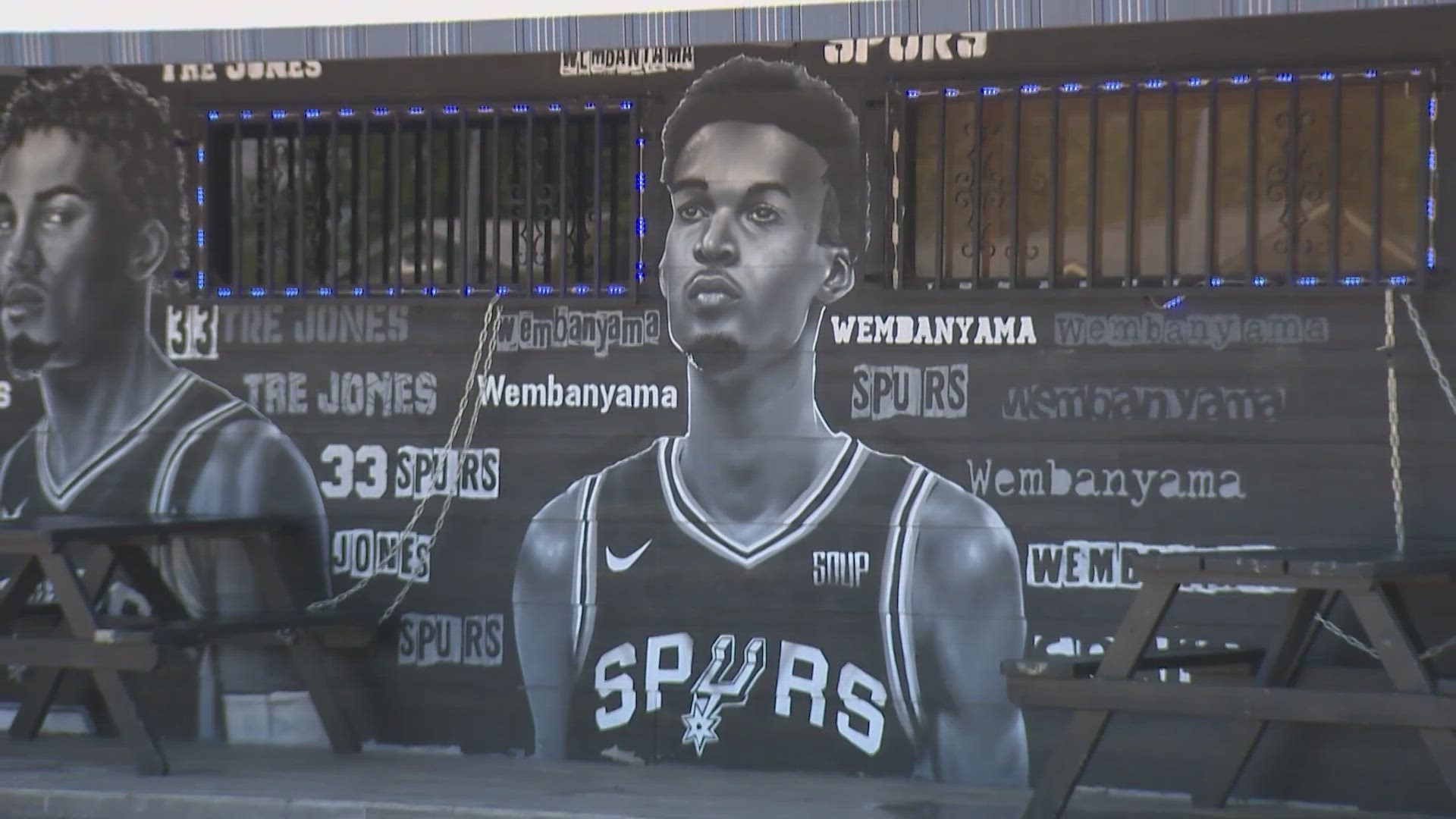 From pure elation in a packed bar, to a mural of the Frenchman that's been up for weeks, to the Spurs' season ticket office, Wemby has had an immediate impact.