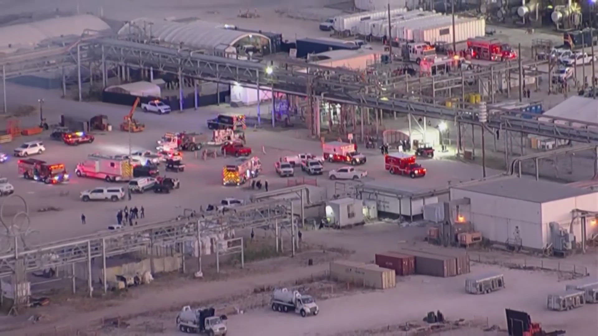 Houston officials say the release was contained to the facility and there is no danger to the public.