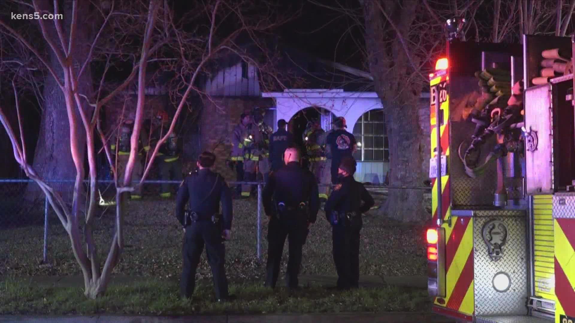 Investigators from the San Antonio Fire Department said the fire started in a front room of the home and then spread to the attic and the rest of the home.