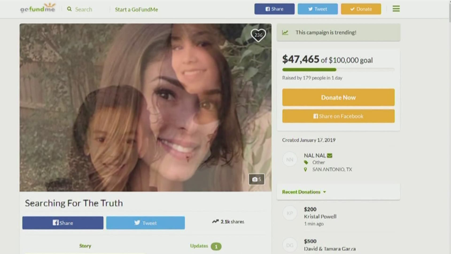 Gofundme Page Raises Thousands Of Dollars In Just One Day To Assist In Triple Death Case Kens5 Com