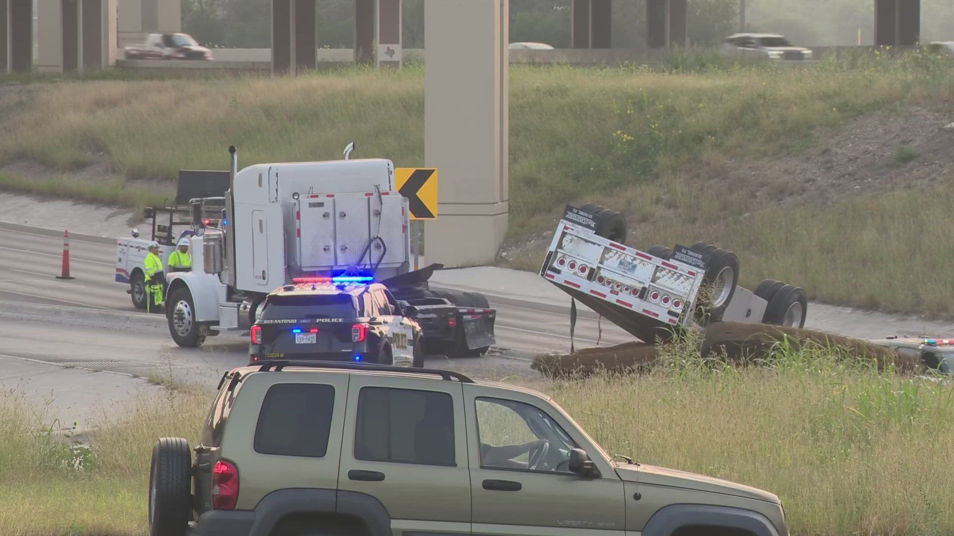 The crash was first reported around 6:40 a.m. Tuesday. on Loop 410 at Highway 151.