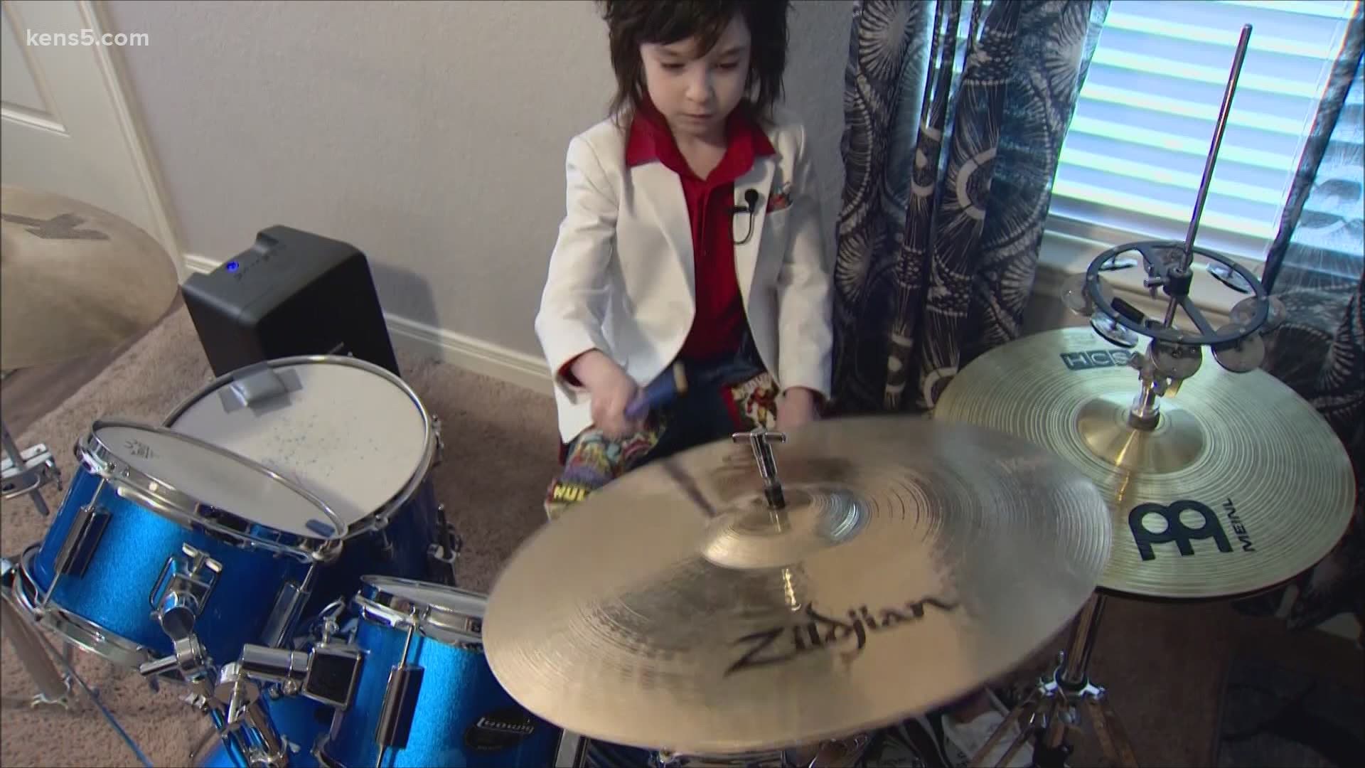 The 7-year-old San Antonio musician is known as 'Little Comic." He borrowed the name from his father's breaking dancing days.