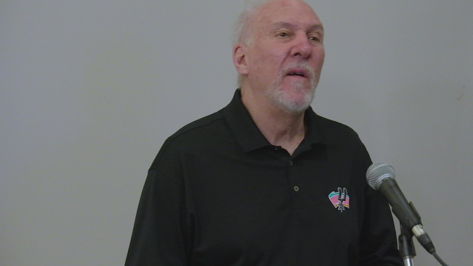 "It's really not something I think about," Popovich said as he now sits just a few wins away from becoming the winningest head coach in NBA history.