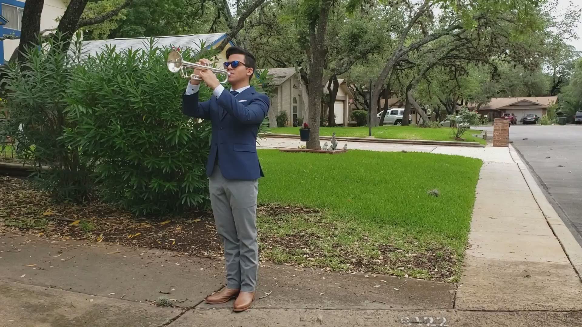 Clark High School student, Isaac Hernandez, played "Taps" on Memorial Day as part of a nationwide tribute to fallen service members and victims of coronavirus.