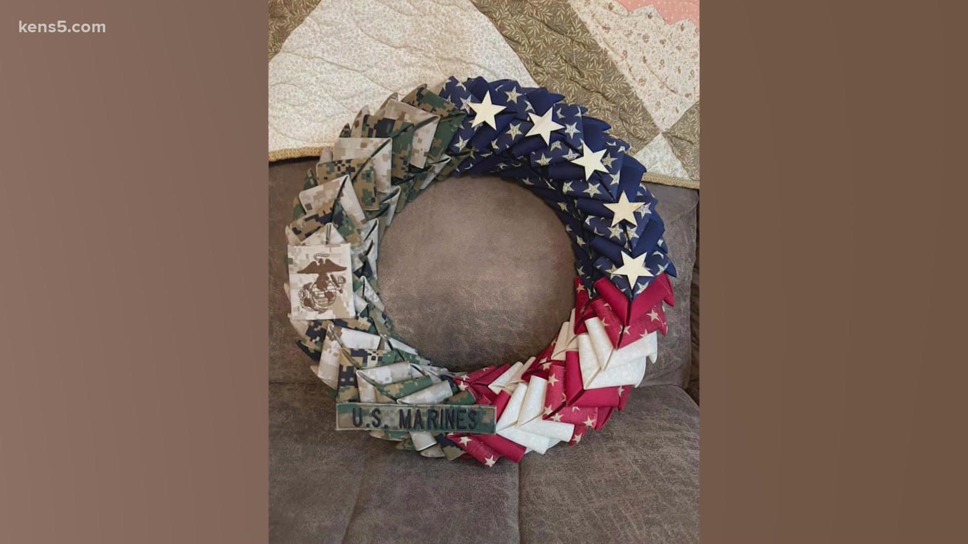 A local airman is getting crafty this holiday season – making military wreaths as a side business.