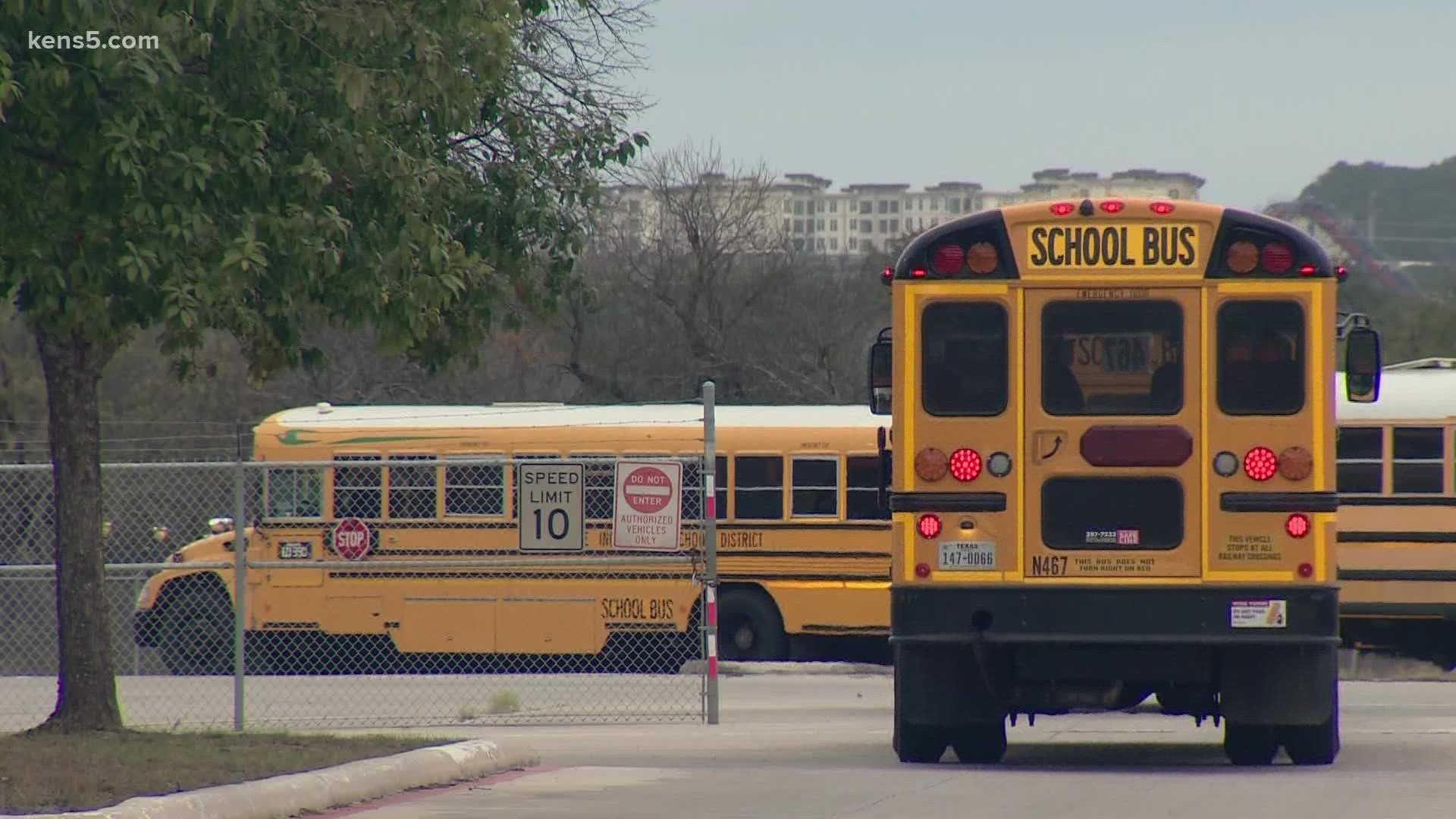 Thieves cut the expensive parts from 16 busses parked in a Northside ISD transportation depot.