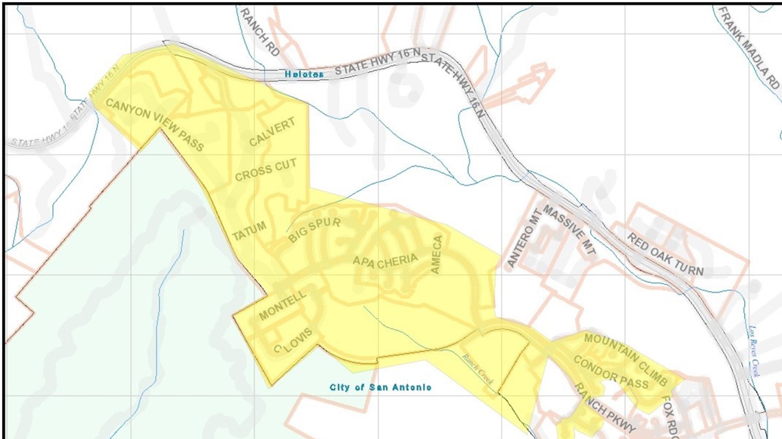 Saws Water Boil Water Map Update: Boil Water Notice Ends For Helotes Residents After Water Main Break  | Kens5.Com