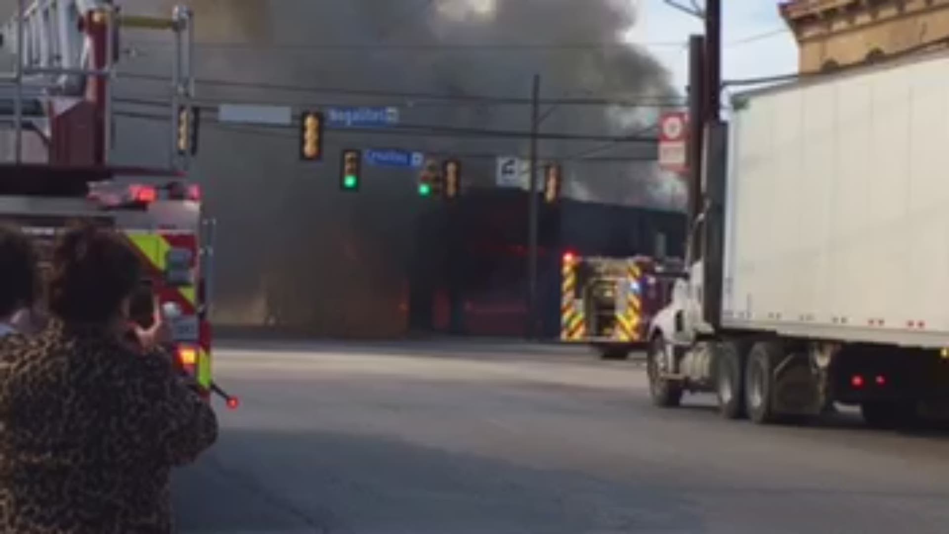 A #kens5eyewitness shared video of a massive fire south of downtown.