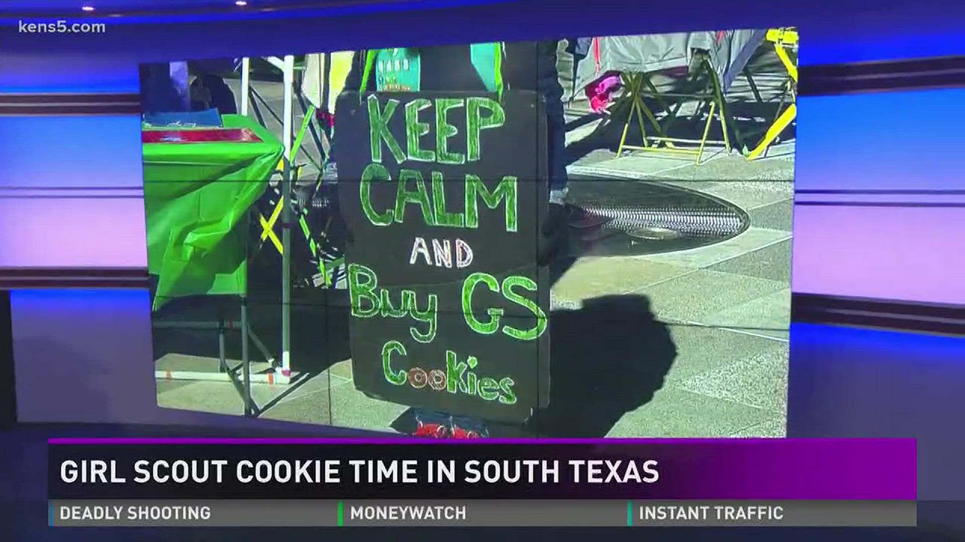 Tomorrow, Wednesday, January 31, the Girl Scouts will have their annual "cookie drop" where all the troops from the area go to a warehouse and pick up their cookie orders. A girl scout cadet joins us in the KENS 5 studios.