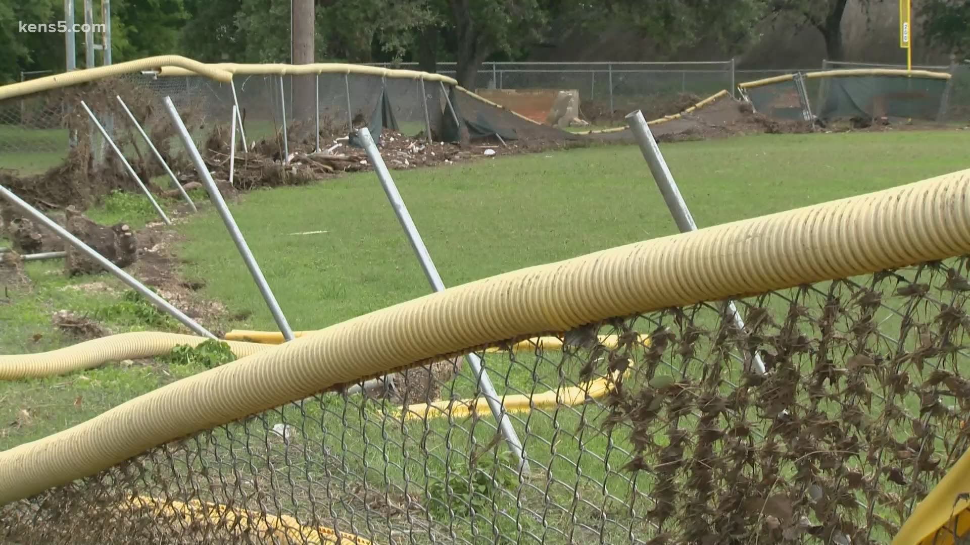 The storm damage is widespread across the San Antonio area after the flooding that took place Tuesday.