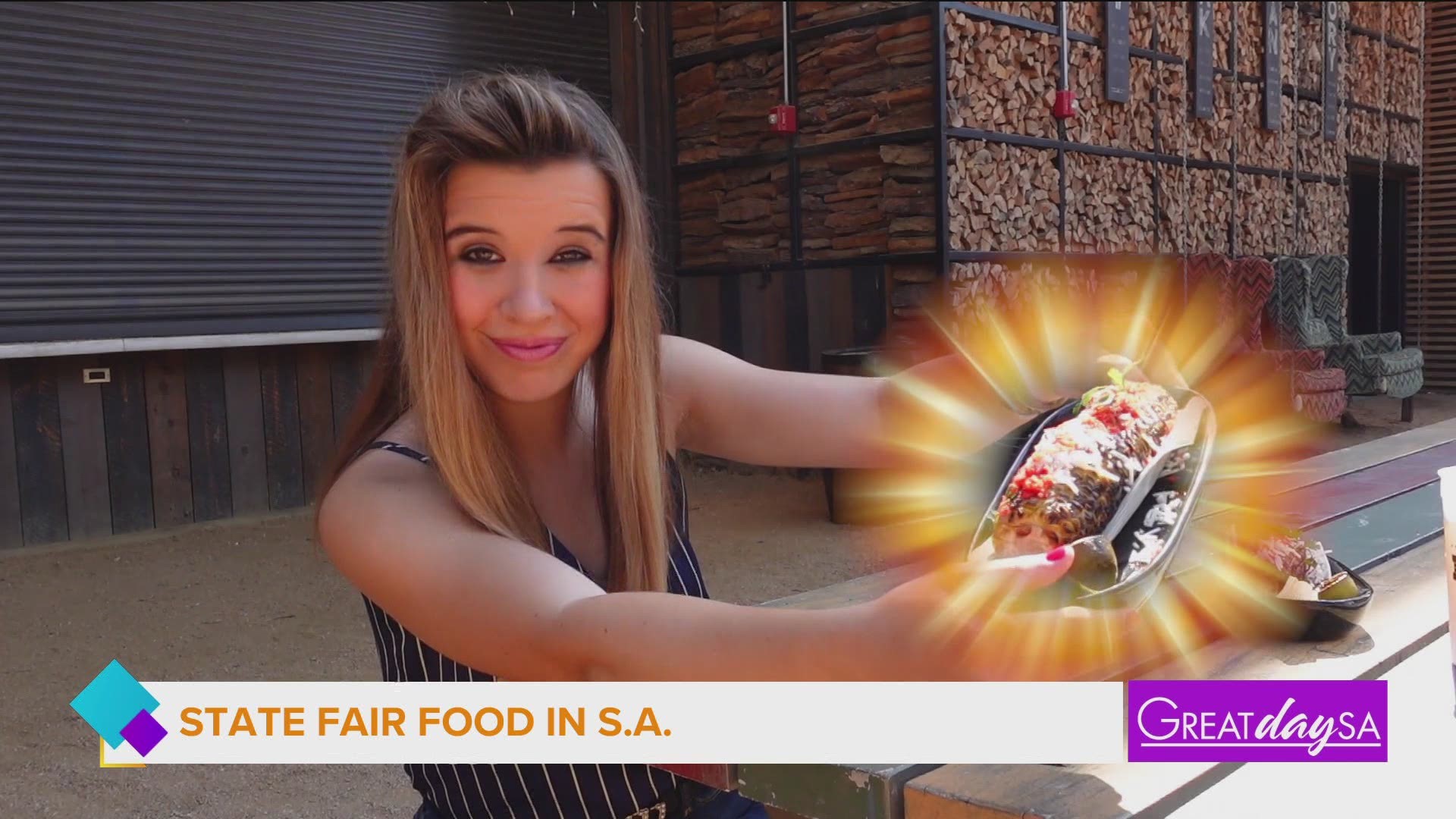 Digital reporter Lexi Hazlett samples the limited-time fair food on offer at the Rustic San Antonio.