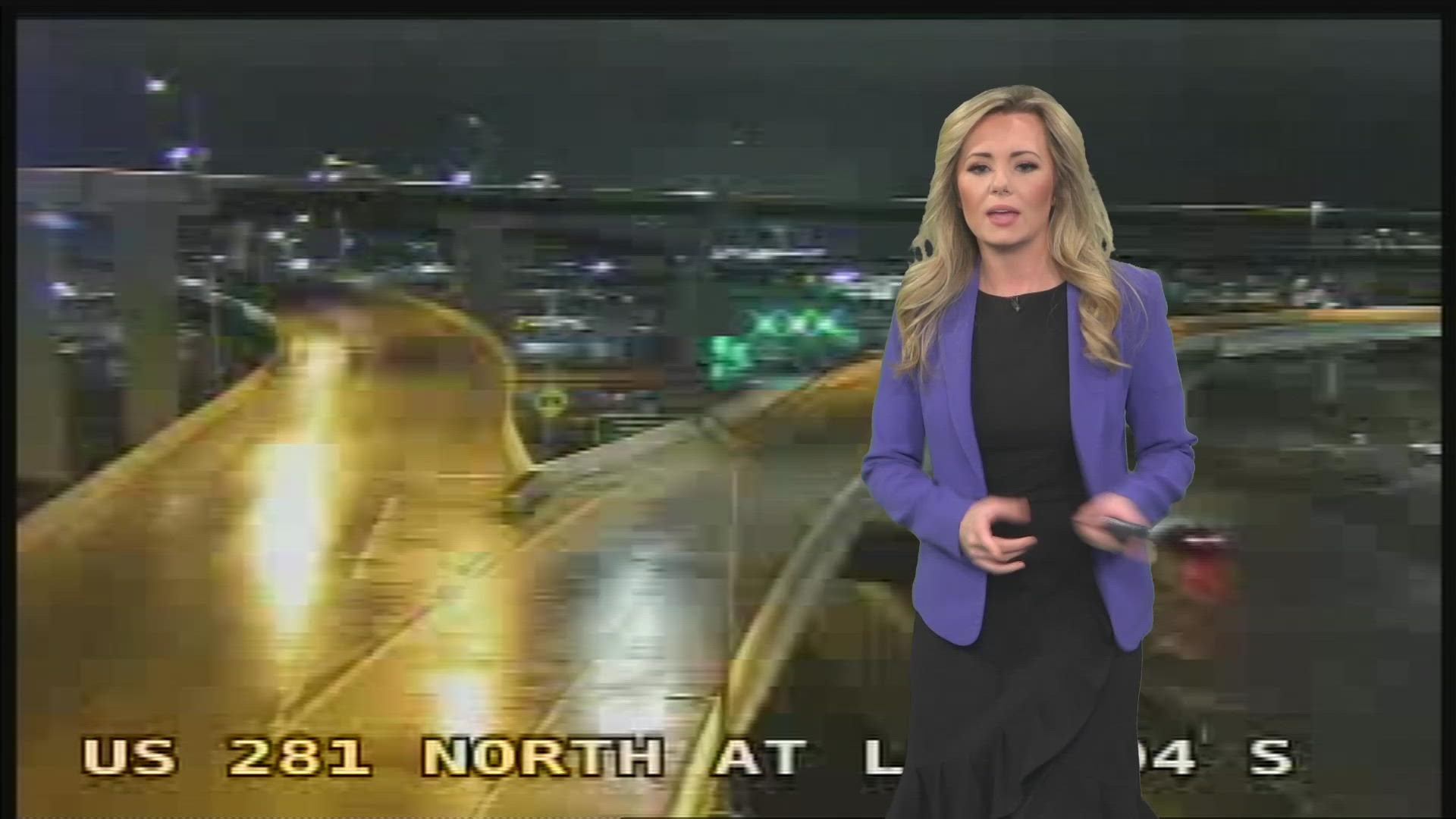 KENS 5's Jessica Coombs is monitoring traffic as the freezing weather continues Wednesday morning.