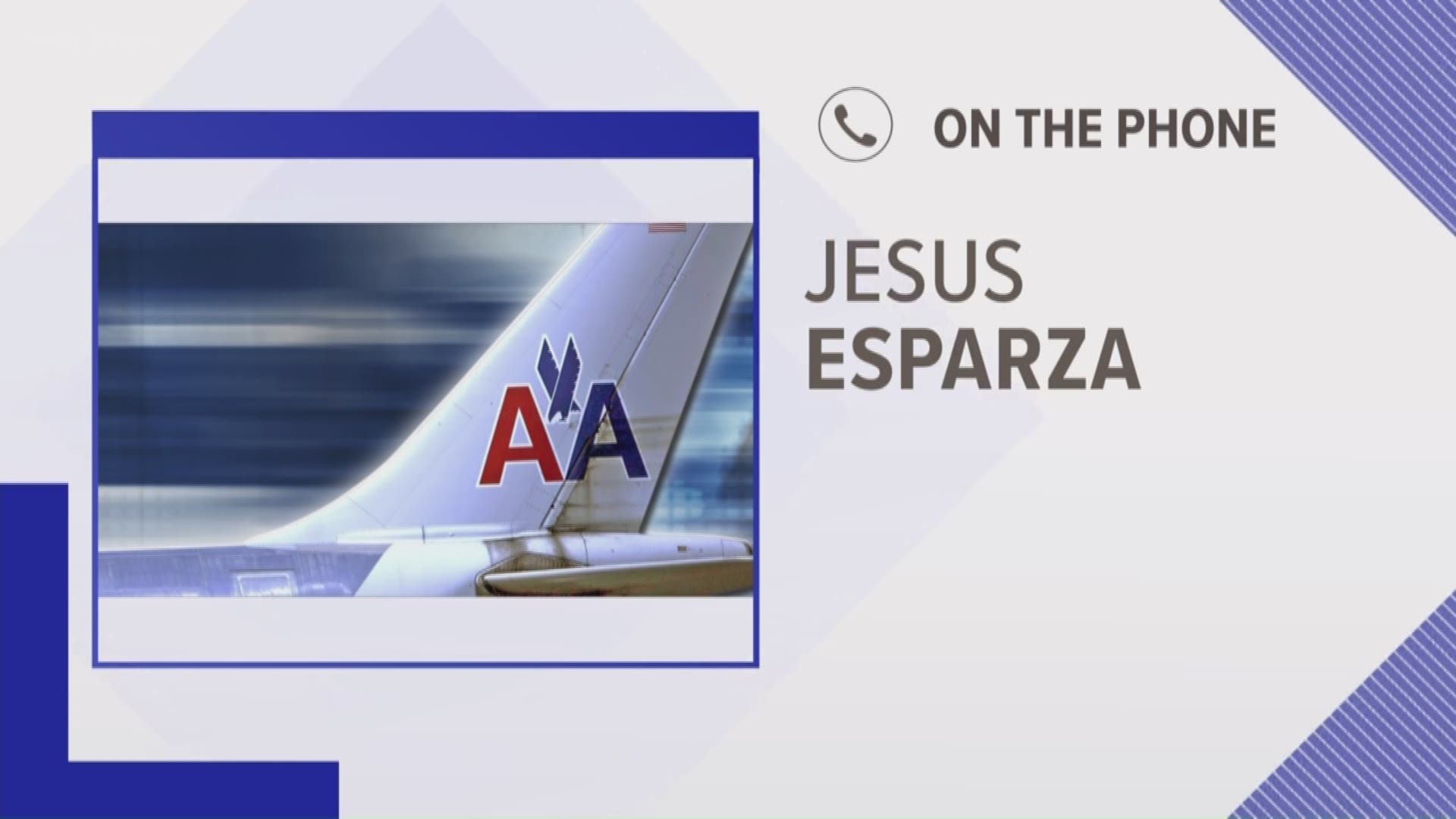 An emergency plane landing for a flight from San Antonio to Phoenix. We have a passenger from that plane on the phone -- Jesus Esperaza -- on the phone now.