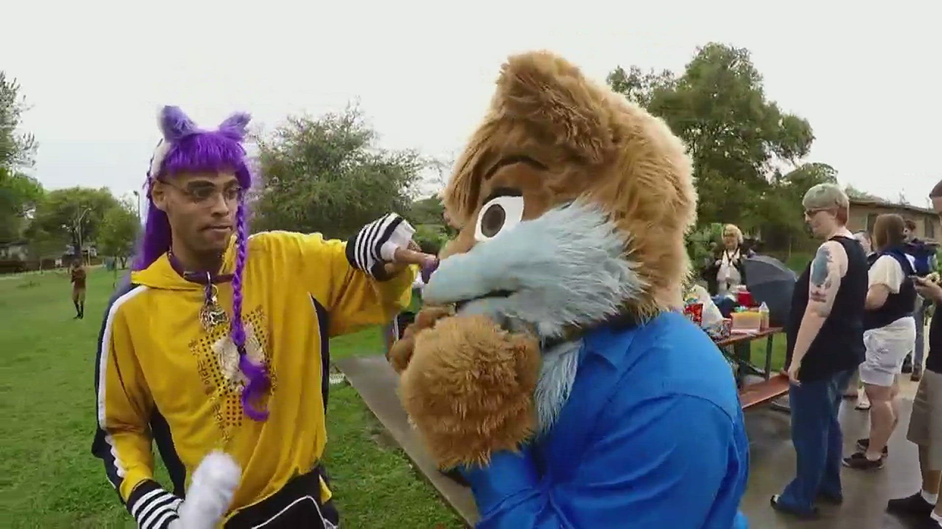 A growing group that enjoys dressing up in animal costumes are hoping to bring more than just smiles to San Antonio.