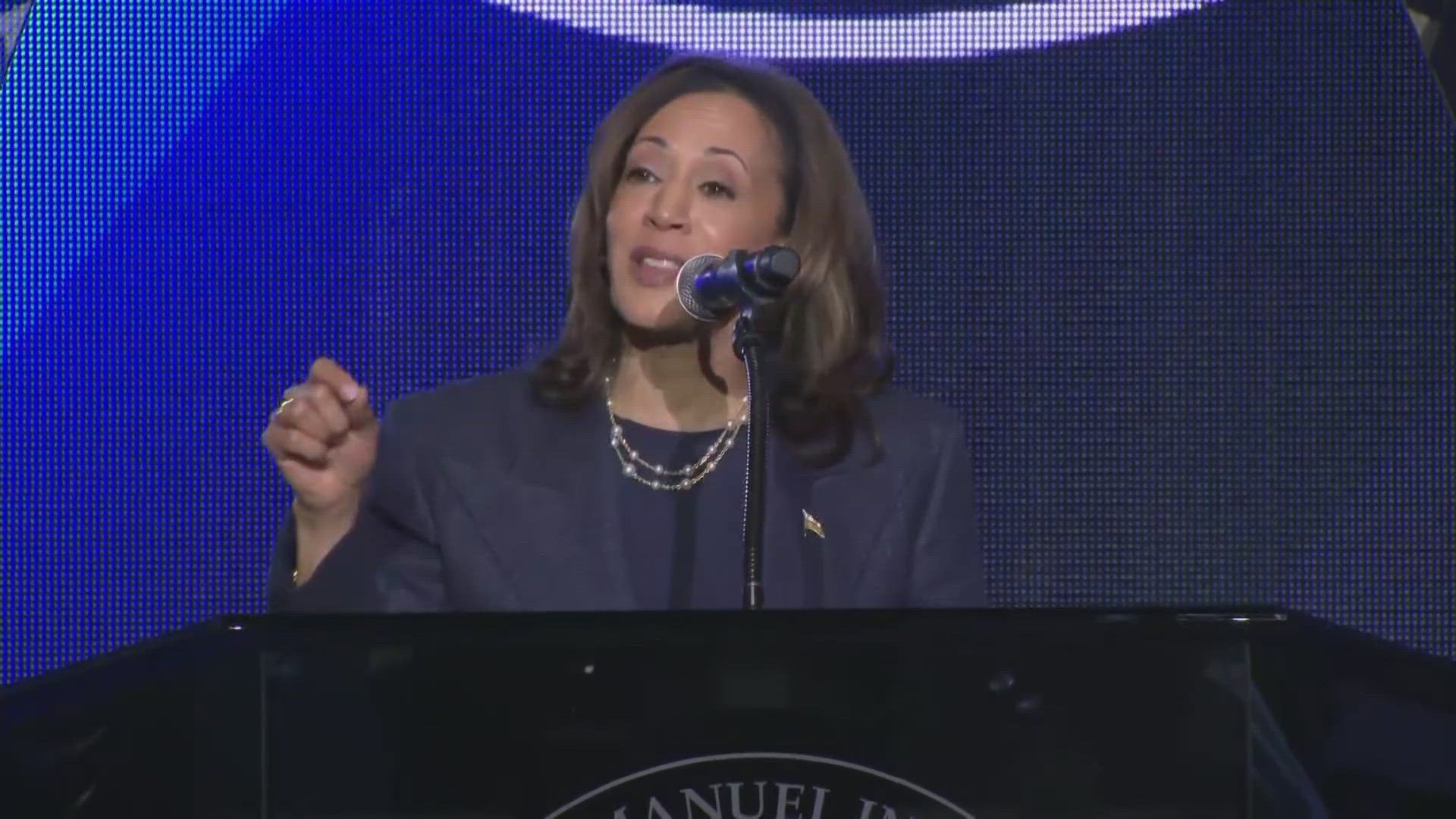 VP Harris is focusing on the battleground state of Michigan while Former Pres. Trump is speaking in Georgia.