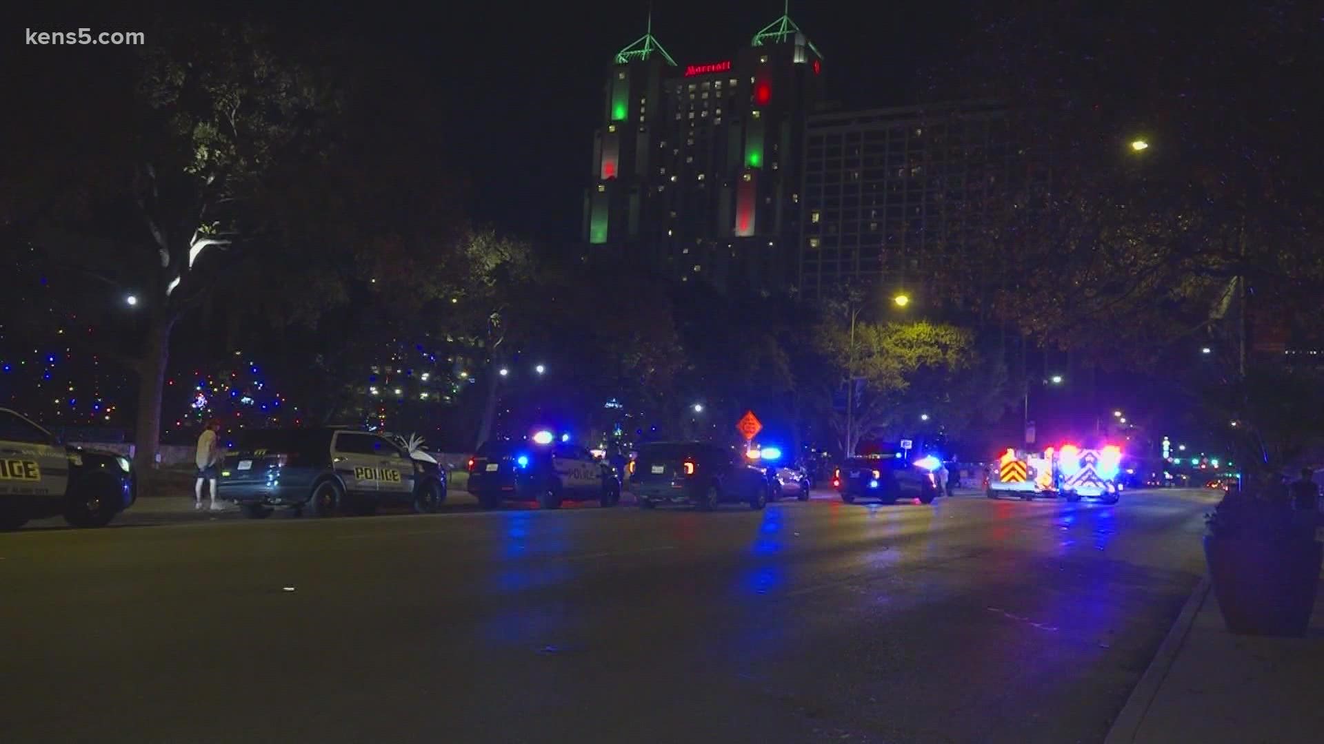 Officers responded to a call for a shooting around 12:30 a.m. at Market Street and Alamo Street in downtown San Antonio.