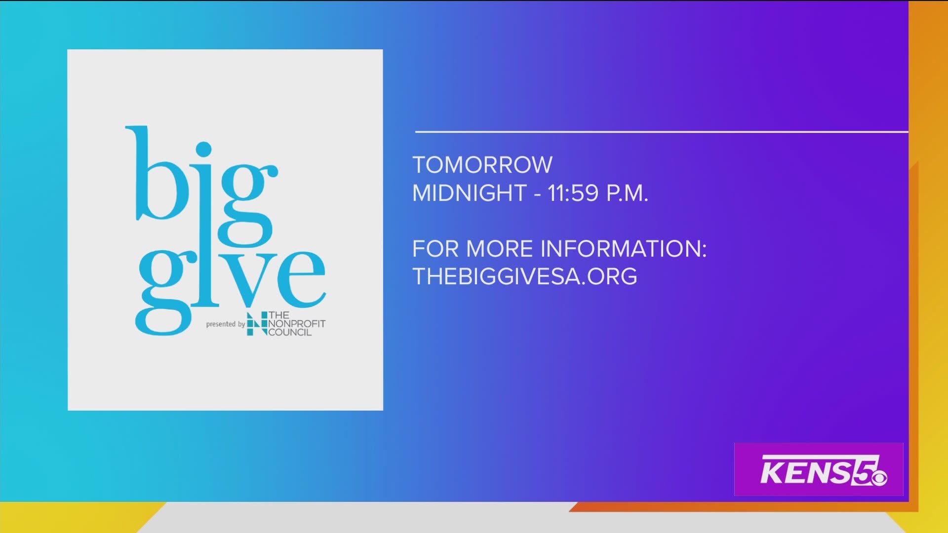 The Big Give kicks off at midnight! Learn how you can help support nonprofits in need, here in SA.