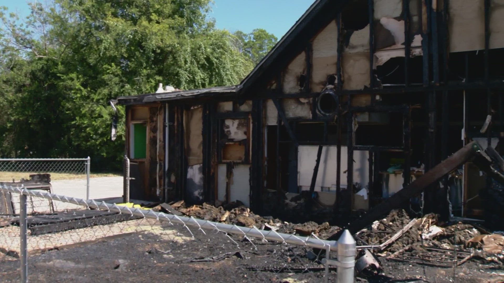 Christ Redeeming Community Church went up in flames late Sunday night. Fire investigators are working to determine the cause.