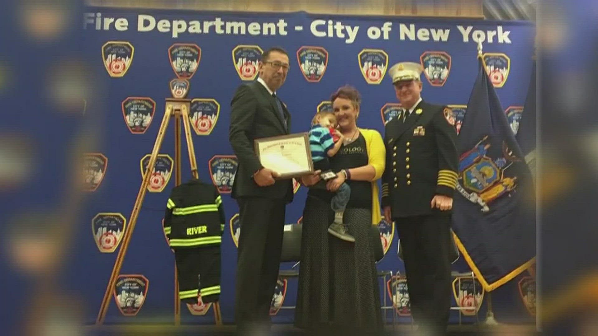 Firefighters honor Converse boy who fought cancer