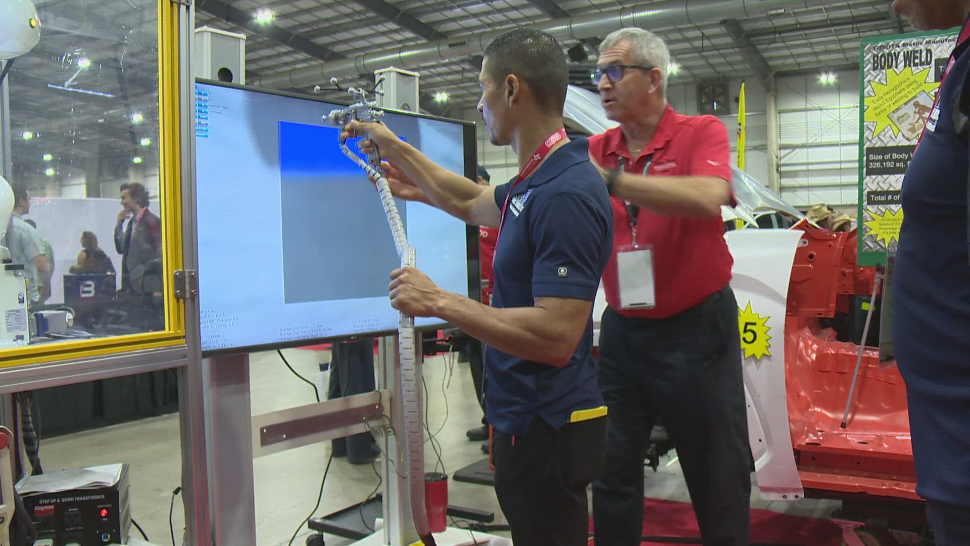 Some local high school robotics teams showed off their engineering skills. 