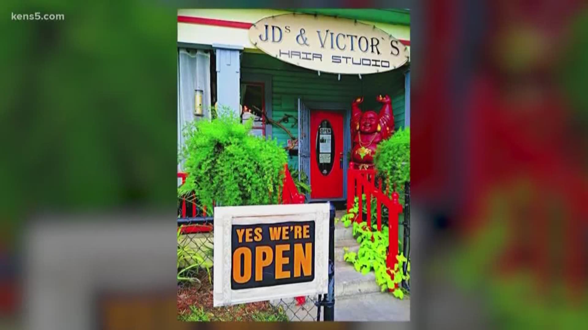 A seven-foot-tall red Buddha was taken from JD's and Victor's Hair Salon on the west-side and the owners are looking for the public's help in finding it.