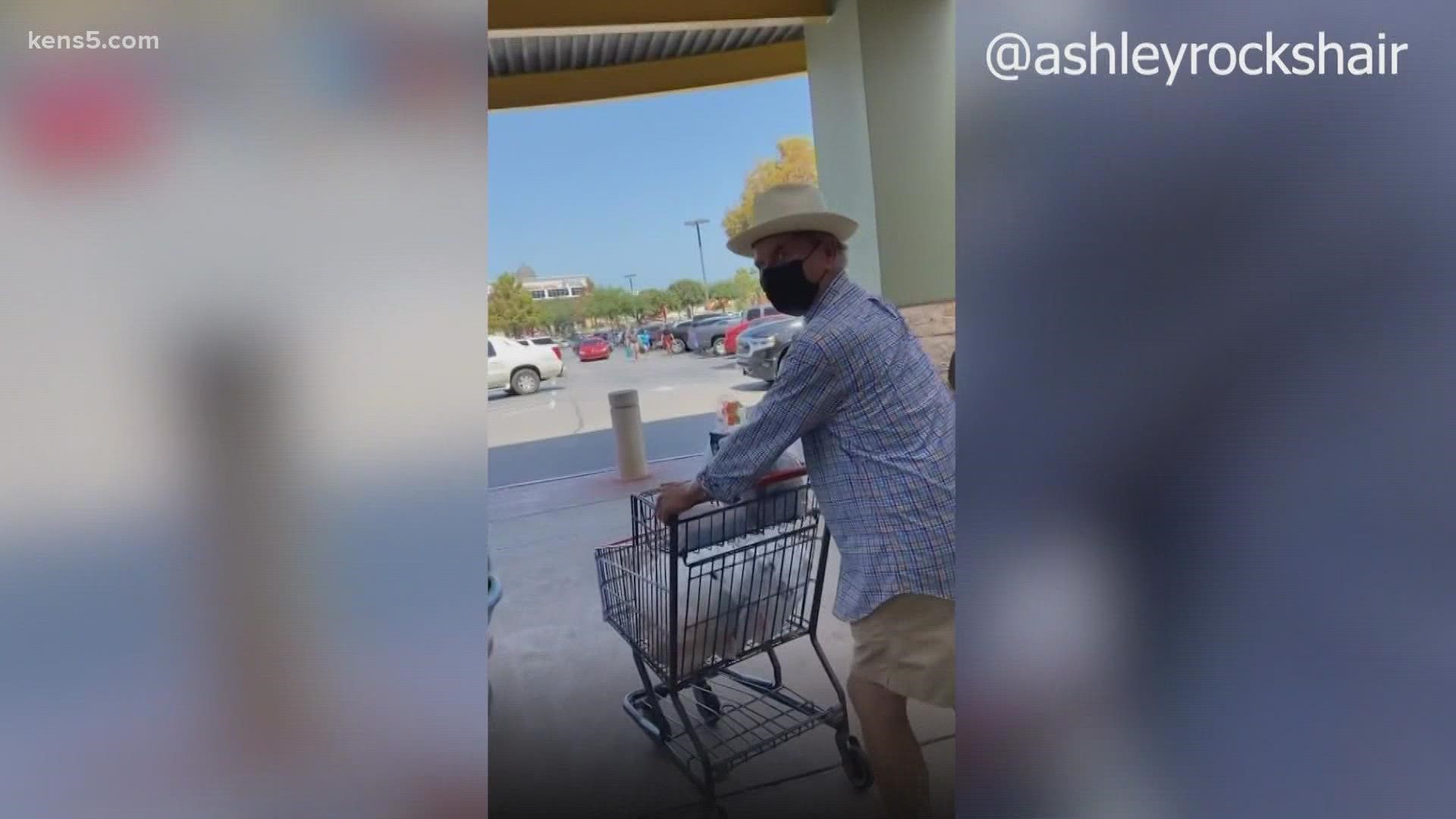 The confrontation was captured on Instagram, and shows the woman hurling insults at Wolff as he walked out of the store.