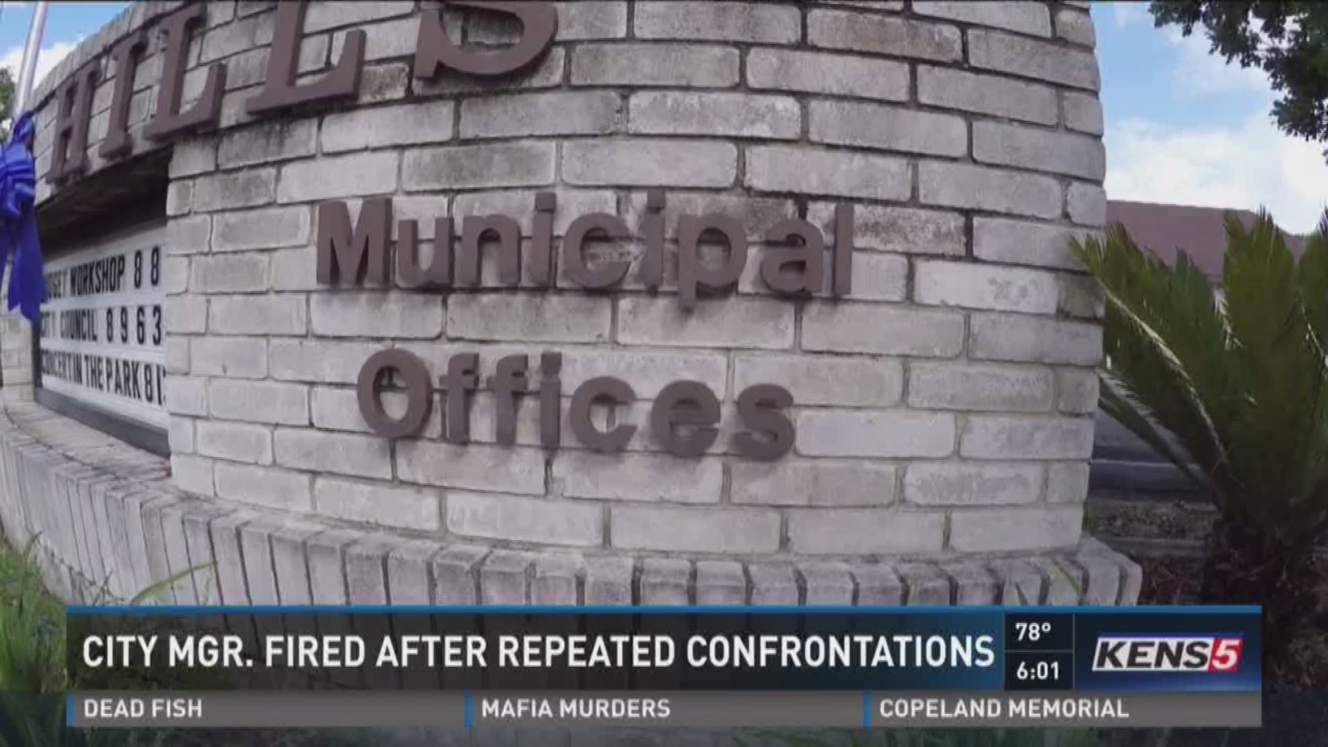 City MGR. fired after repeated confrontations