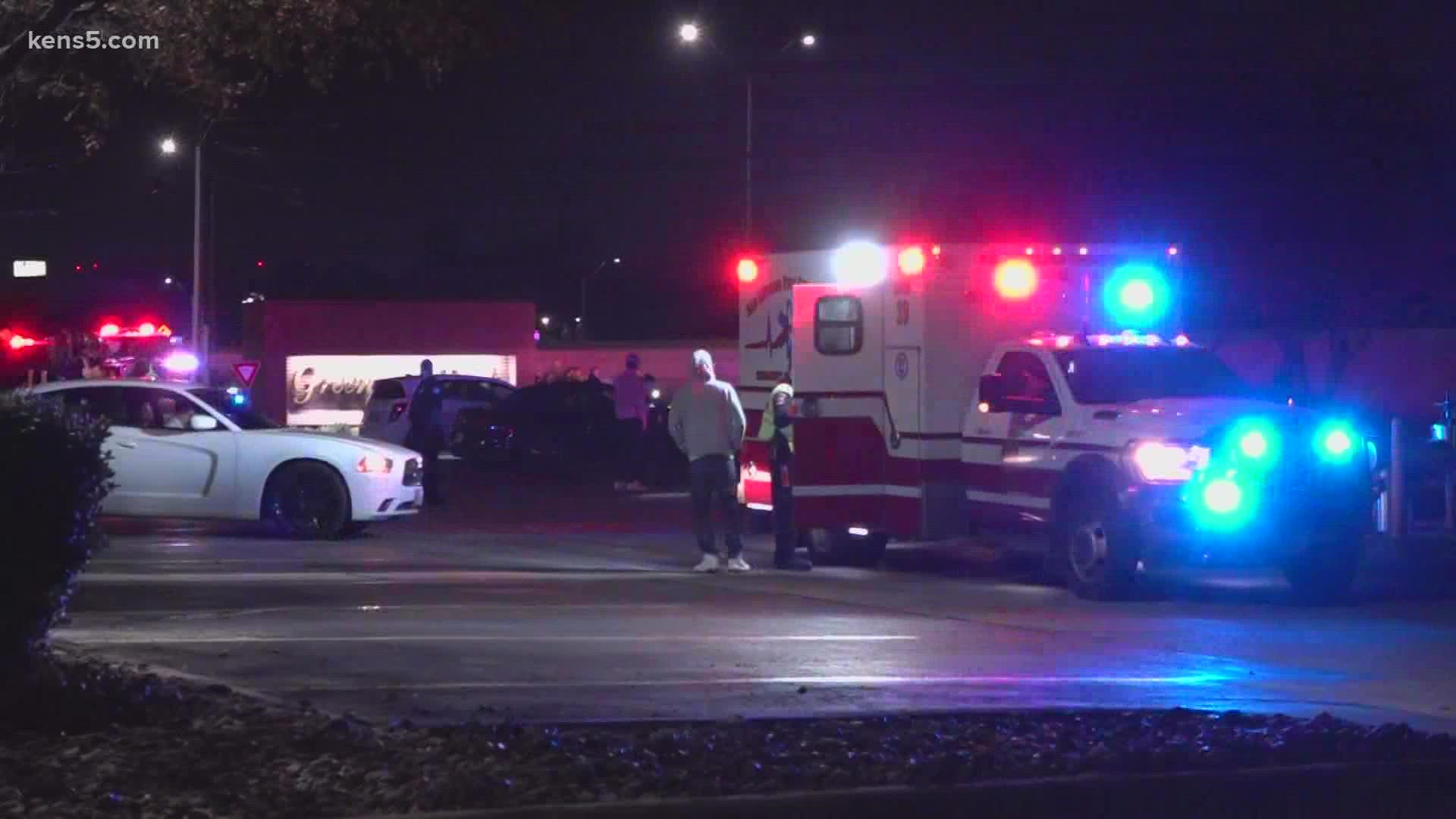 Police say a woman was injured in a crash at Loop 410 and Perrin Beitel Road early Sunday morning.