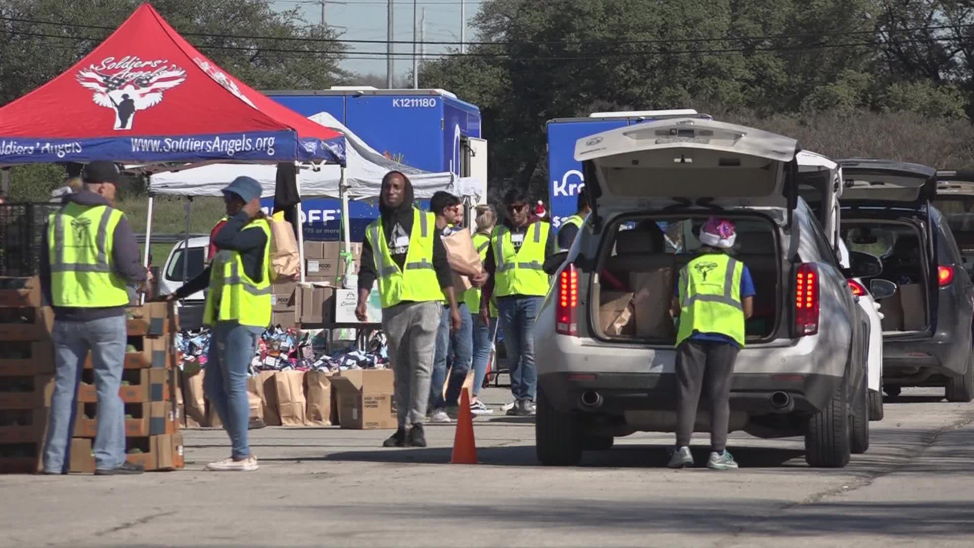 $50,000 to buy 50,000 pounds of food turned into meals for hundreds of veterans in San Antonio.