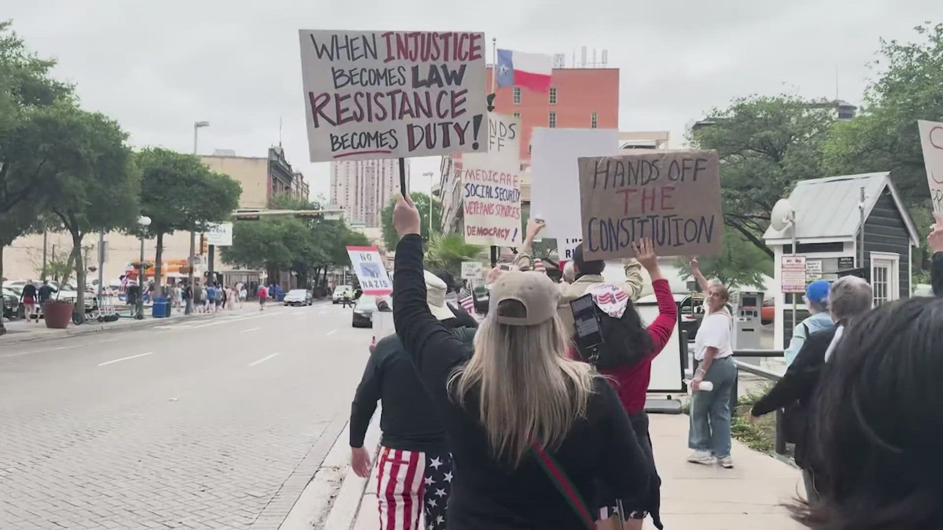 The "Hands Off!" protests took place all across the nation. 