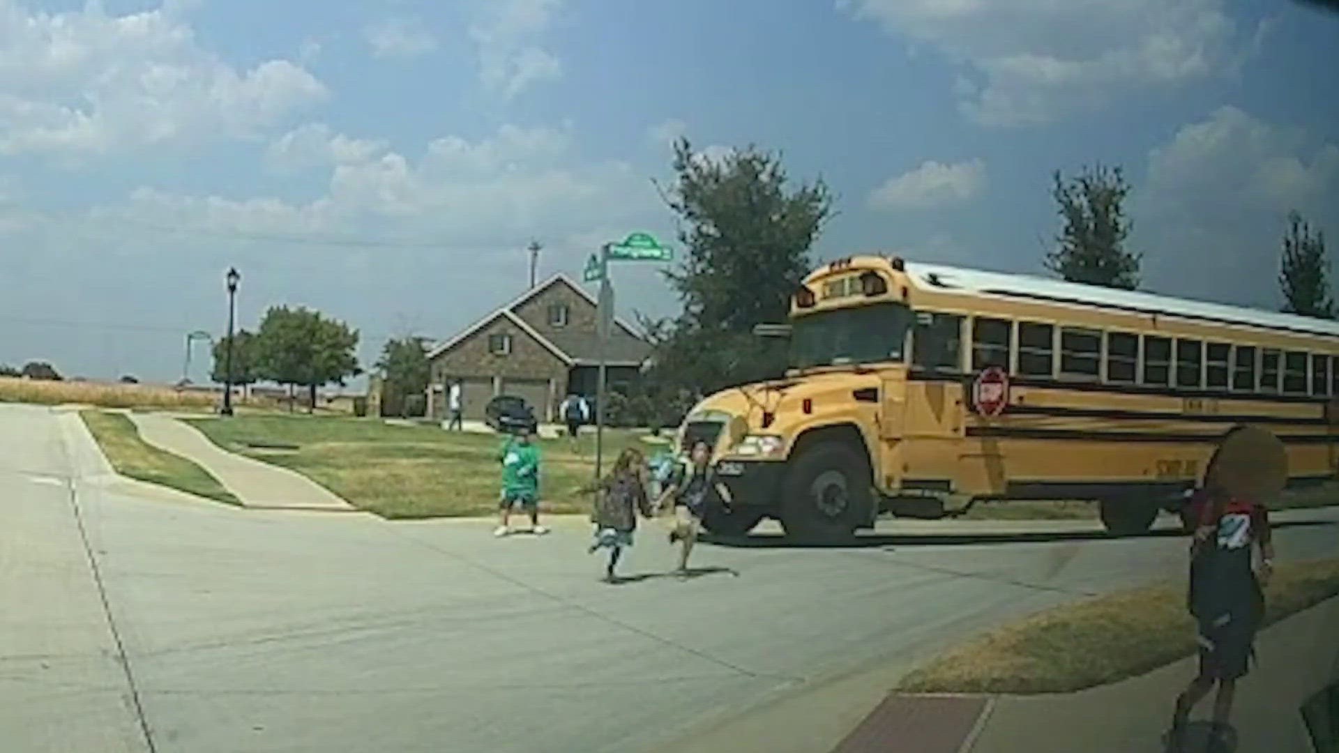 The scary incident happened in Denton. Parents could be heard yelling at the driver, who was placed on leave.