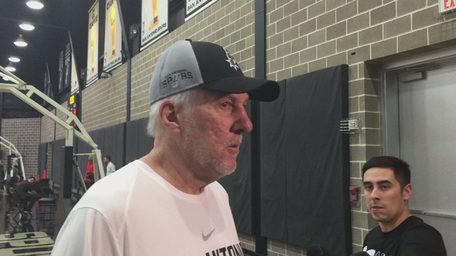 Spurs coach Gregg Popovich talks about the series with the Nuggets