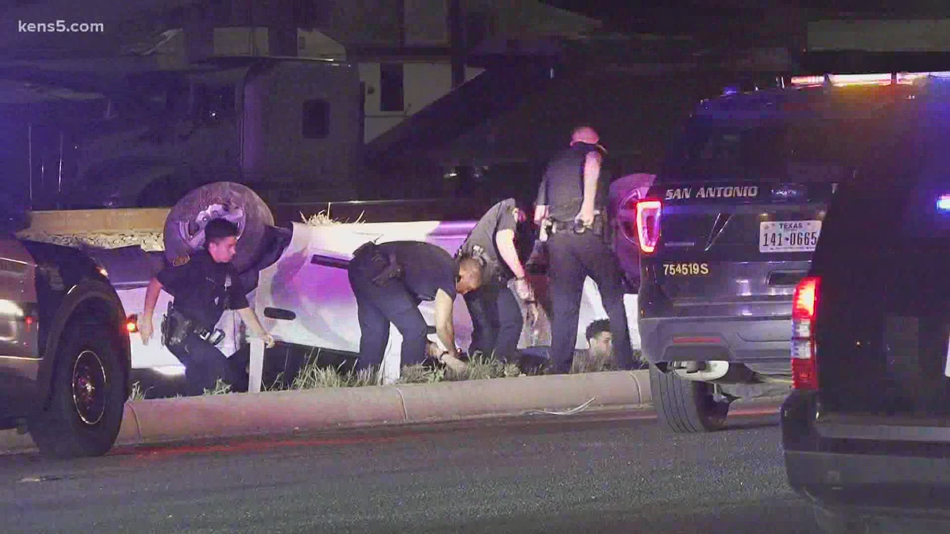 According to SAPD, the five teens hit another vehicle early Sunday morning, then a building and took off. They wouldn't stop until they ended up rolling the SUV.