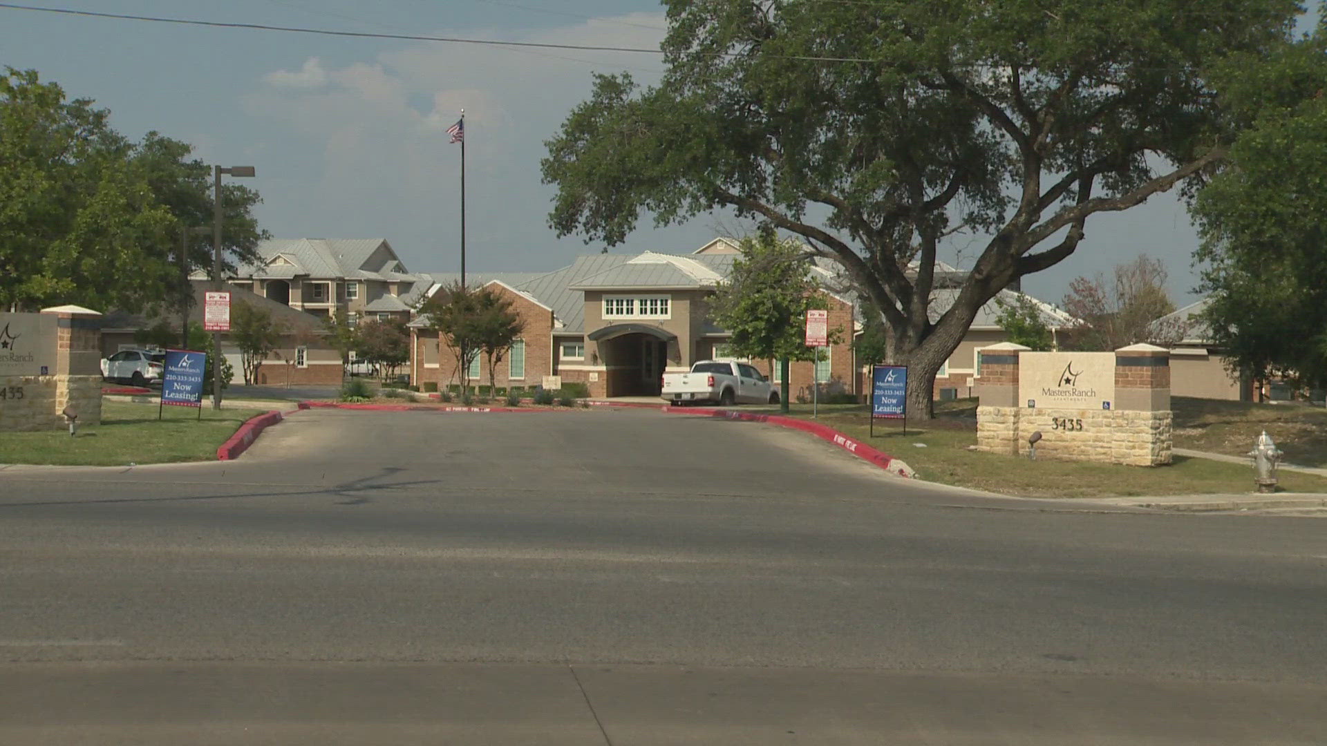 Emergency crews say a man was found in the pool at the Masters Ranch Apartments.