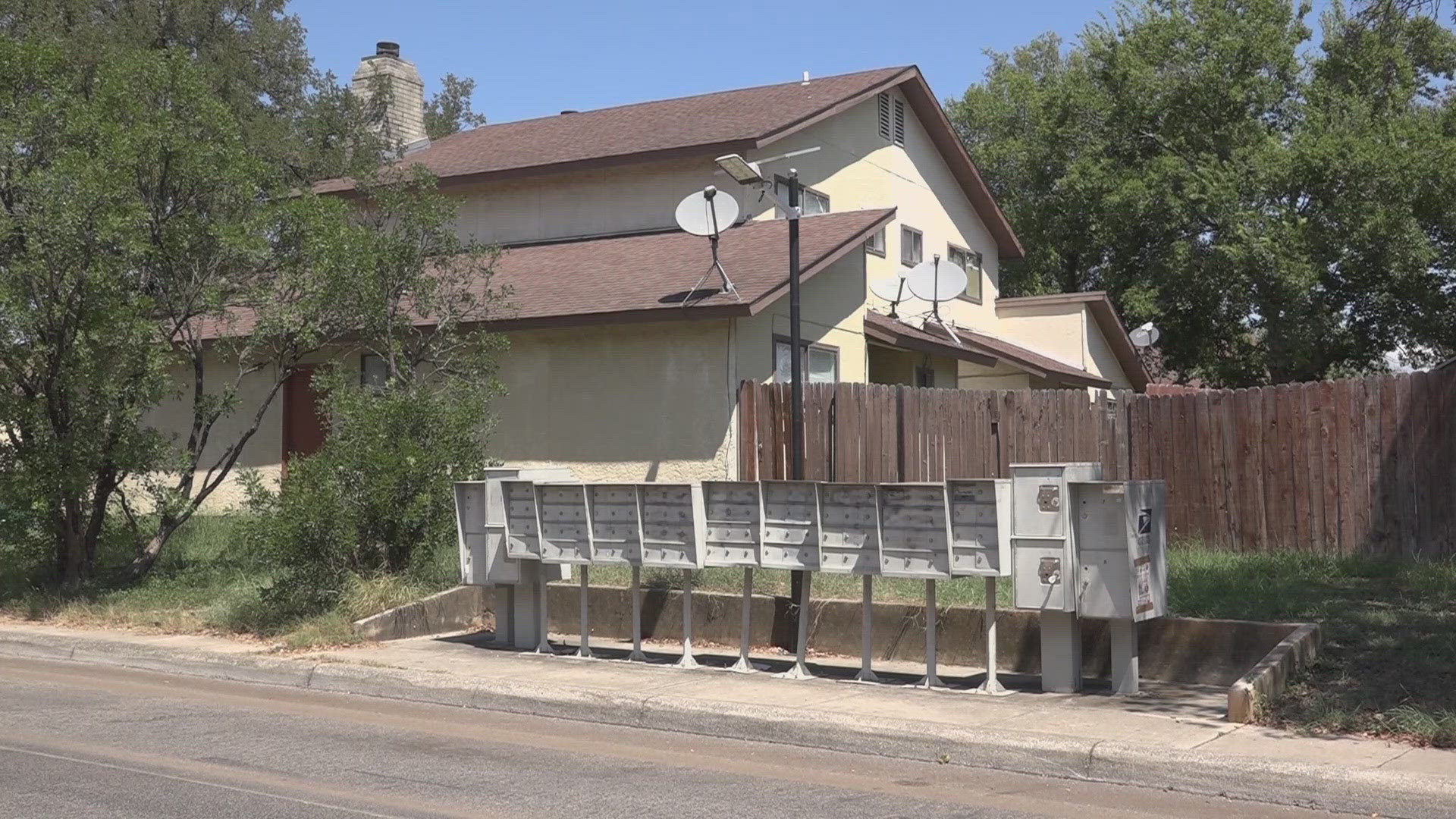 They have installed a light behind the mailboxes to deter thieves.