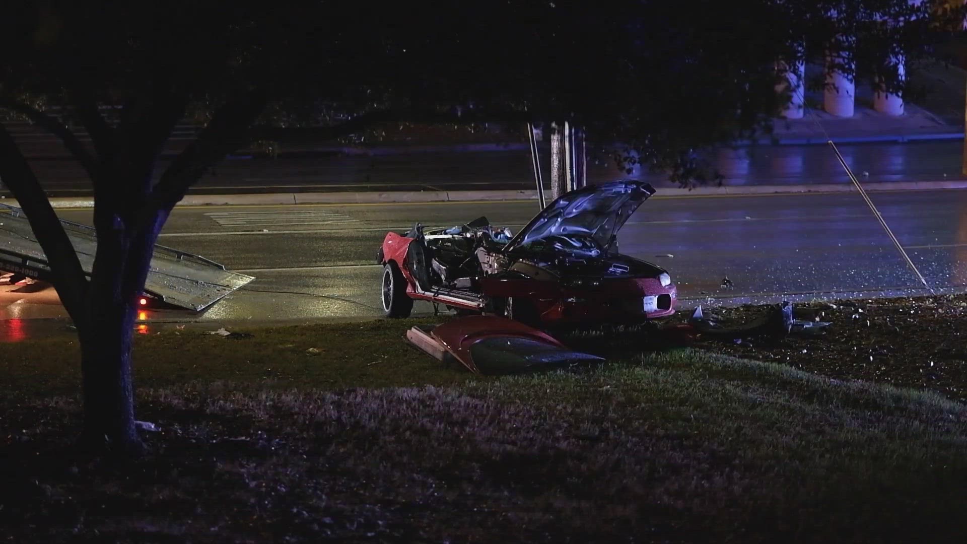 Officials believe one driver hydroplaned before hitting a pawn shop.