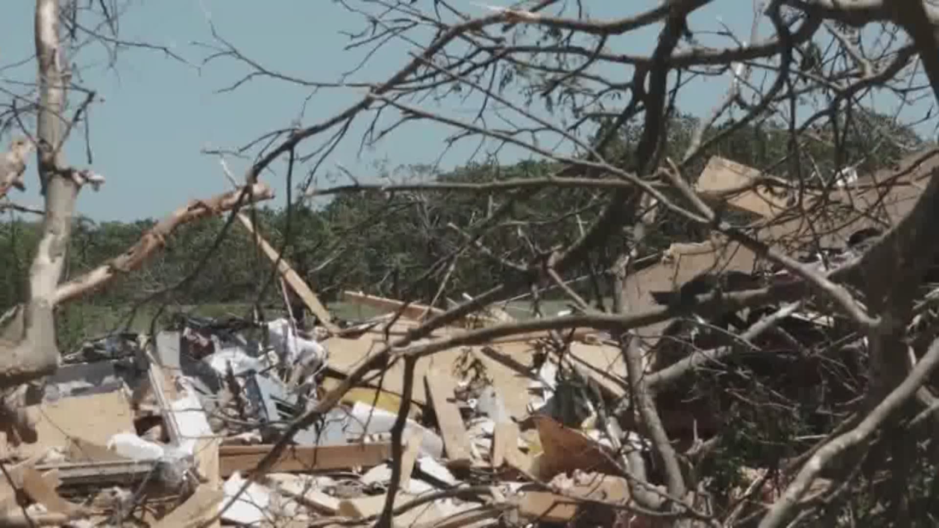 Just north of Canton, Texas, a mother and her son survived a tornado by hunkering down in an underground tunnel.