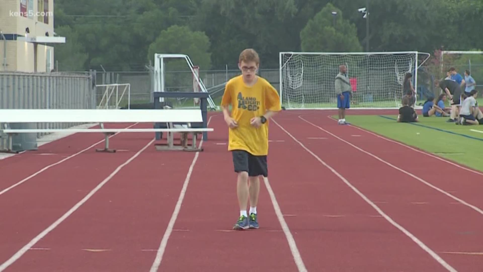 He's the runner who always finishes last, but this Alamo Heights cross country team member impresses his teammates every time he hits the track.