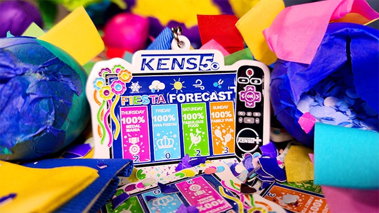 KENS 5 unveils 2023 medal: Fiesta forecast calls for medal mania, fabulous food and family fun!