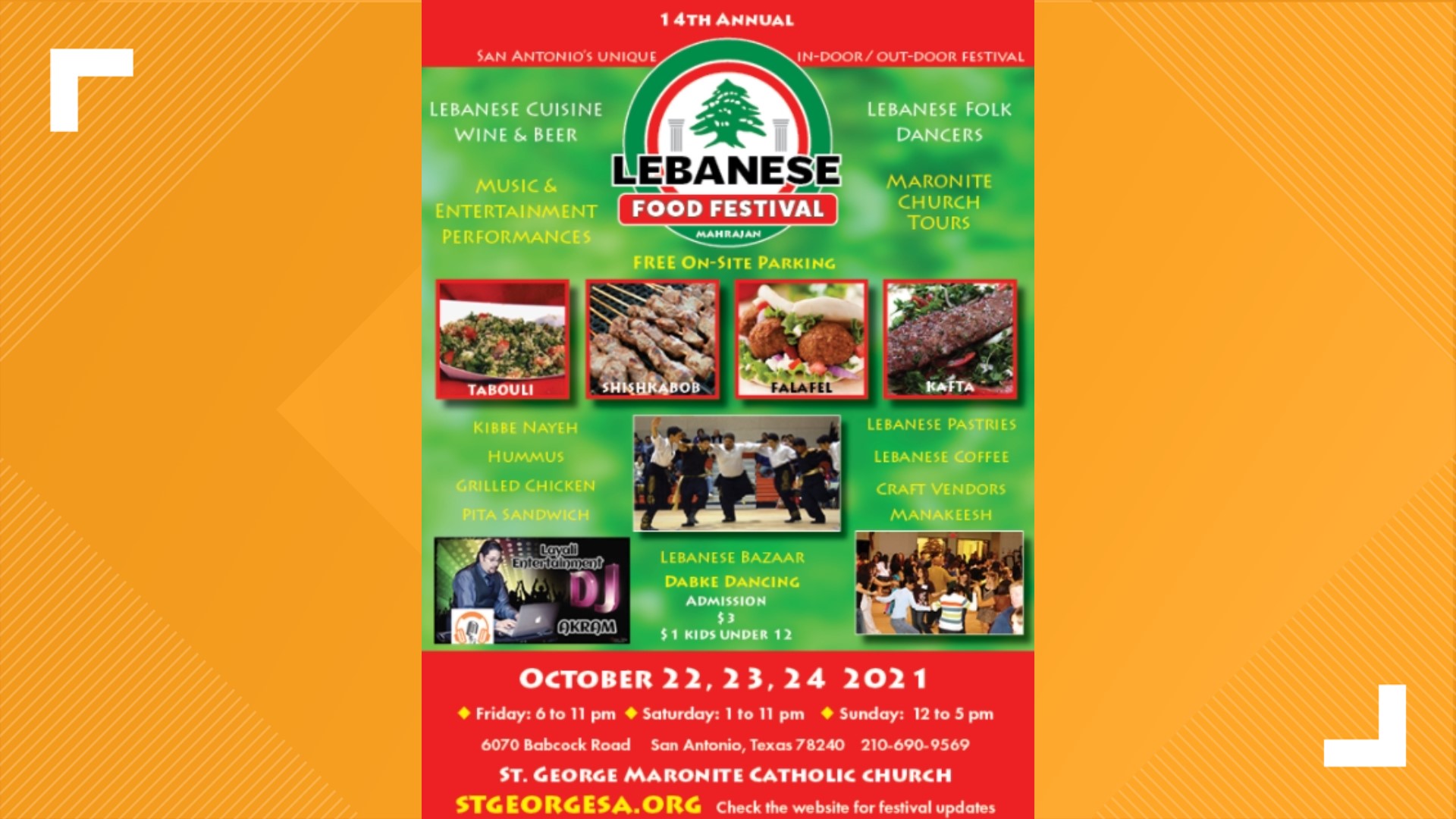 Need weekend plans? The Lebanese Food Festival is happening in San