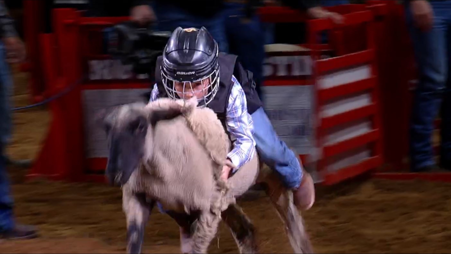 Cody Dilloway’s mutton bustin’ form was pitch-perfect as he rode his way to 91 points and rodeo victory.