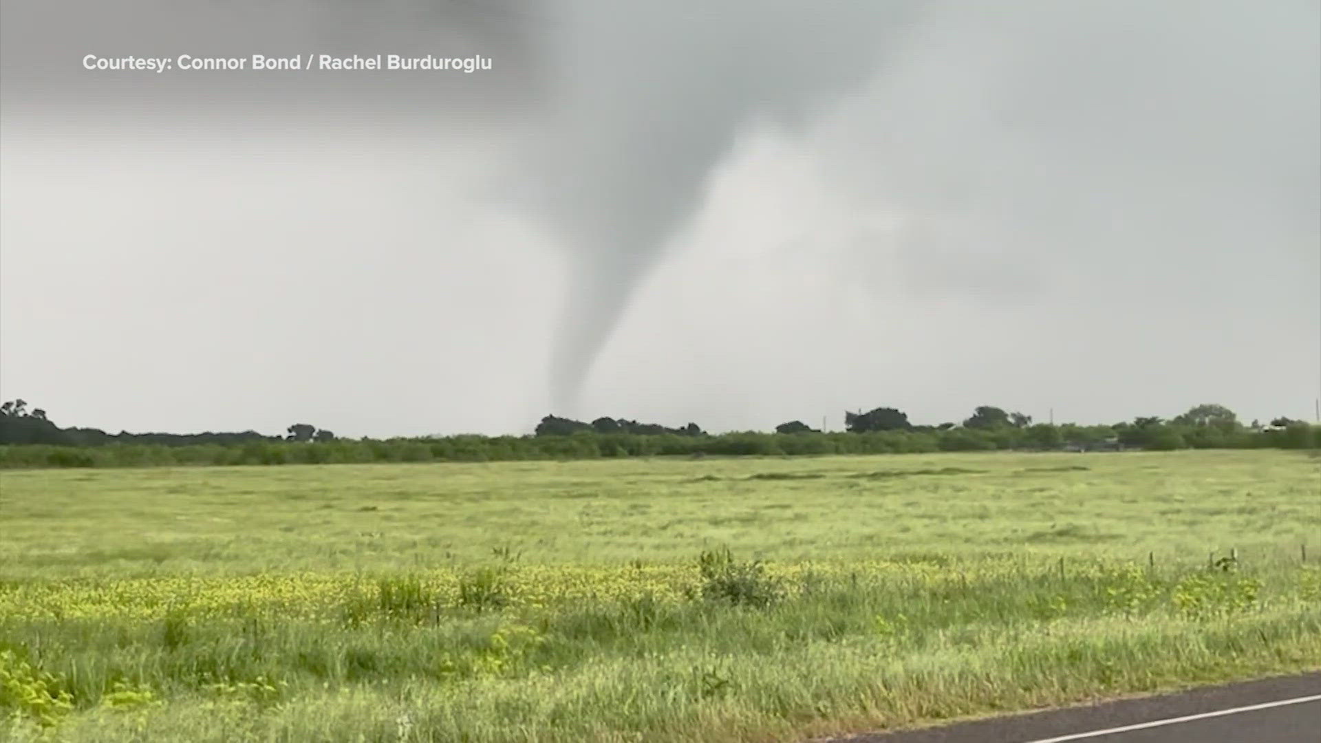 The tornado was spotted just north of Waco.