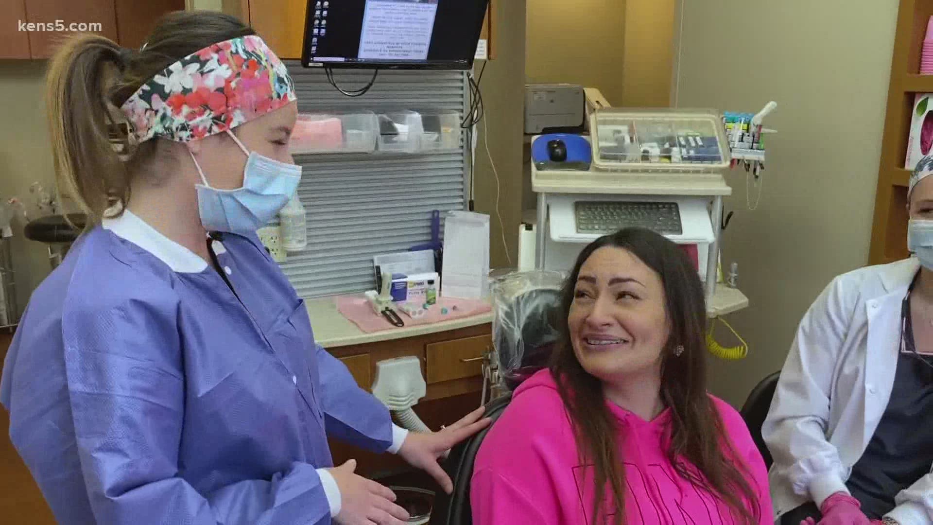 A few lucky San Antonioans won't have to pay one cent of the dental bills after receiving life-changing work.