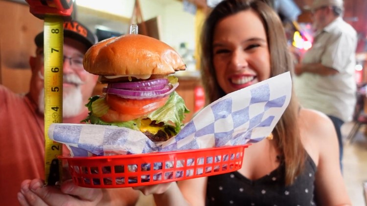 'A true Texas experience'; Trying an 8-inch tall burger at The Hunt Store | Neighborhood Eats