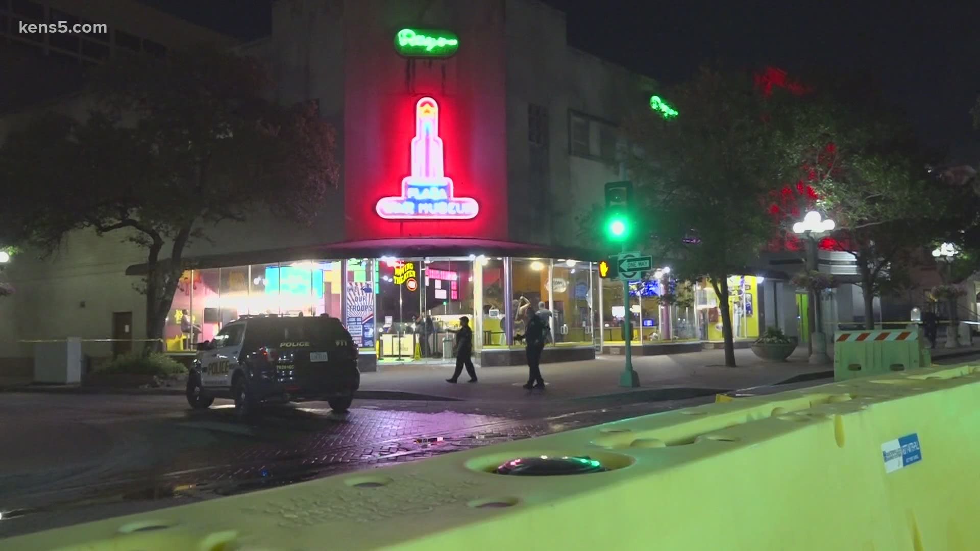 Police were called to Alamo Plaza just before 2 a.m. Saturday after multiple calls for a shooting