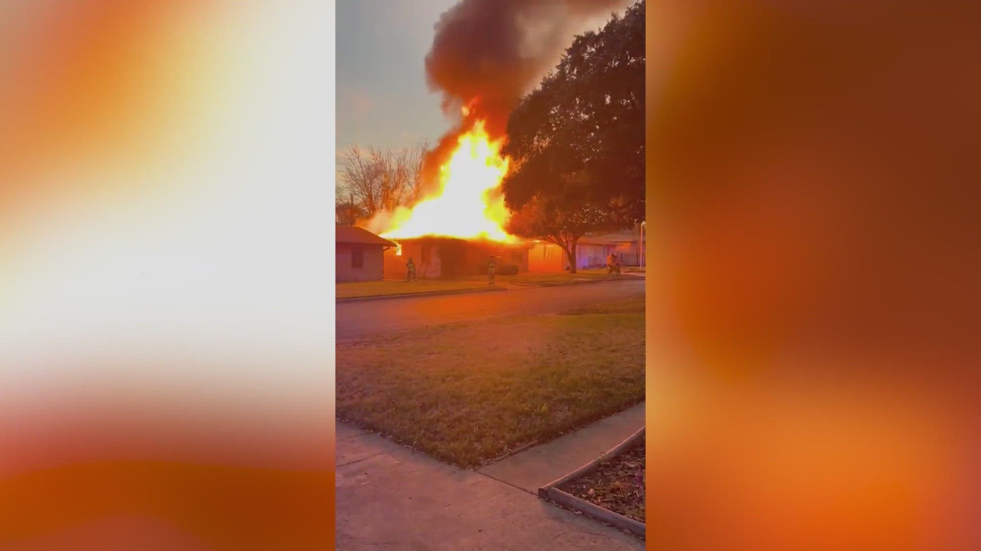 No one was currently living in the home but fire officials said the house was being redone after it caught fire just a year ago.