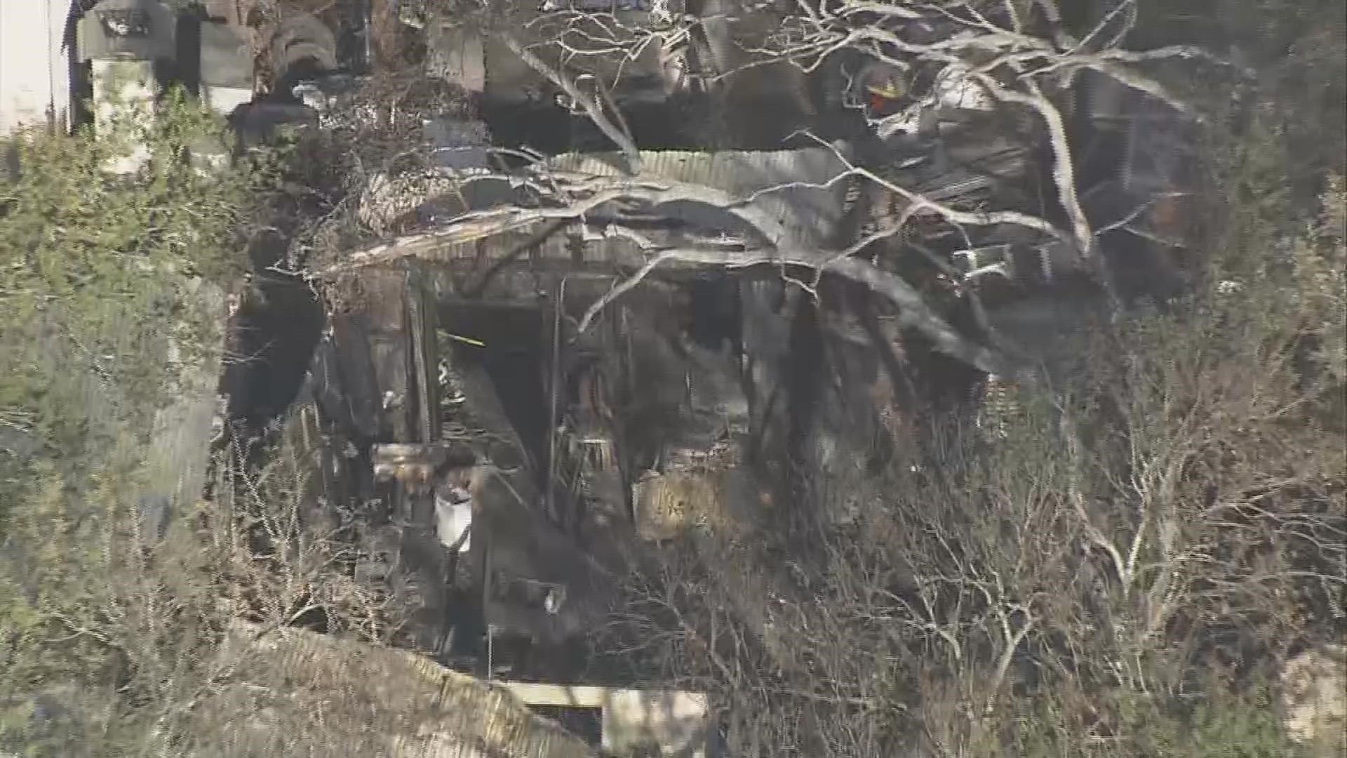 The remains are so charred that San Antonio's code enforcement division is pushing for the property to be razed.